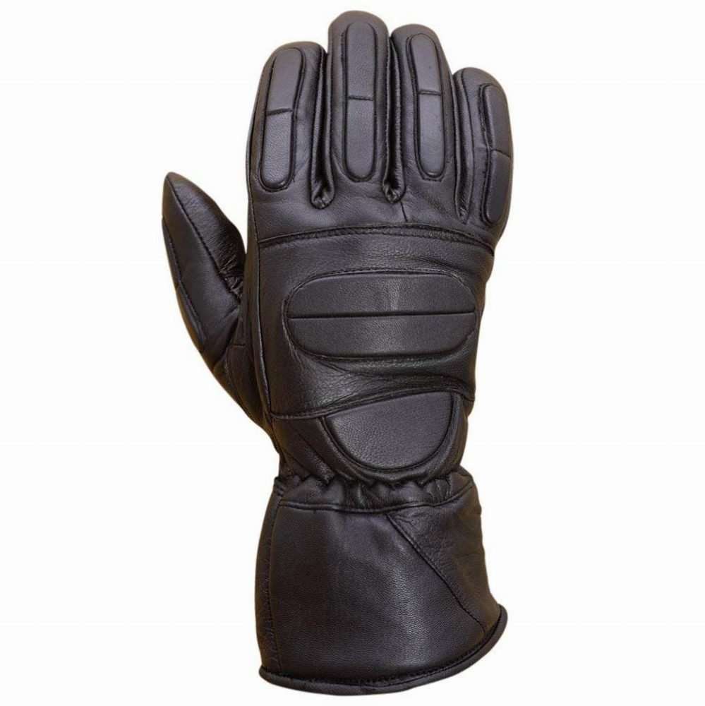 Men's Leather Motorcycle Cruising Gloves