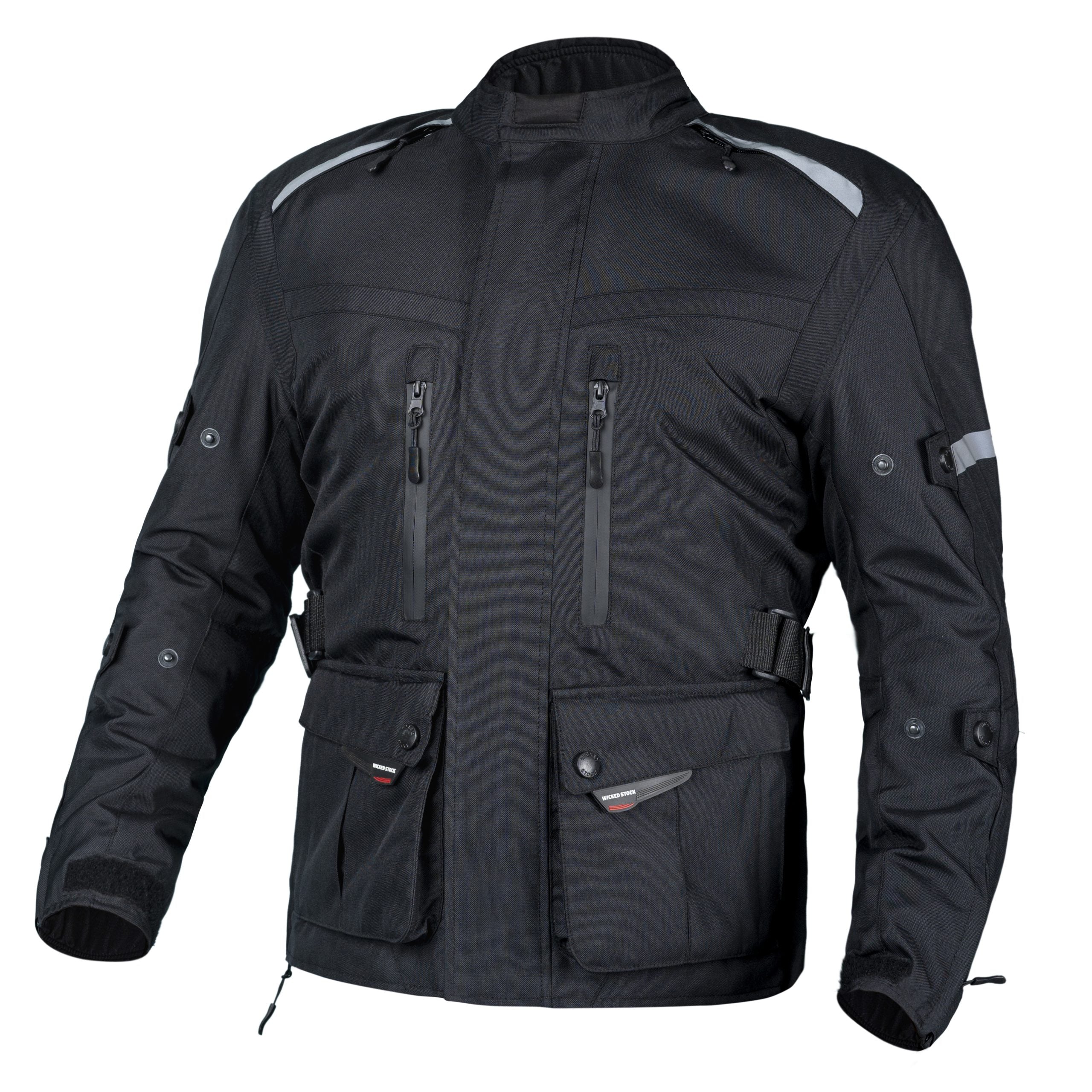 WICKED STOCK Motorcycle Jacket for Men-Adventure Motorcycle Jacket-CE LEVEL2 Armor-Motorcycle Jacket Men-4 Season Waterproof