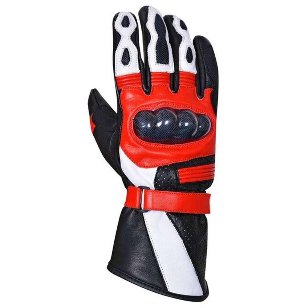 Motorcycle Carbon Fiber Knuckle Premium Natural Cowhide Glove