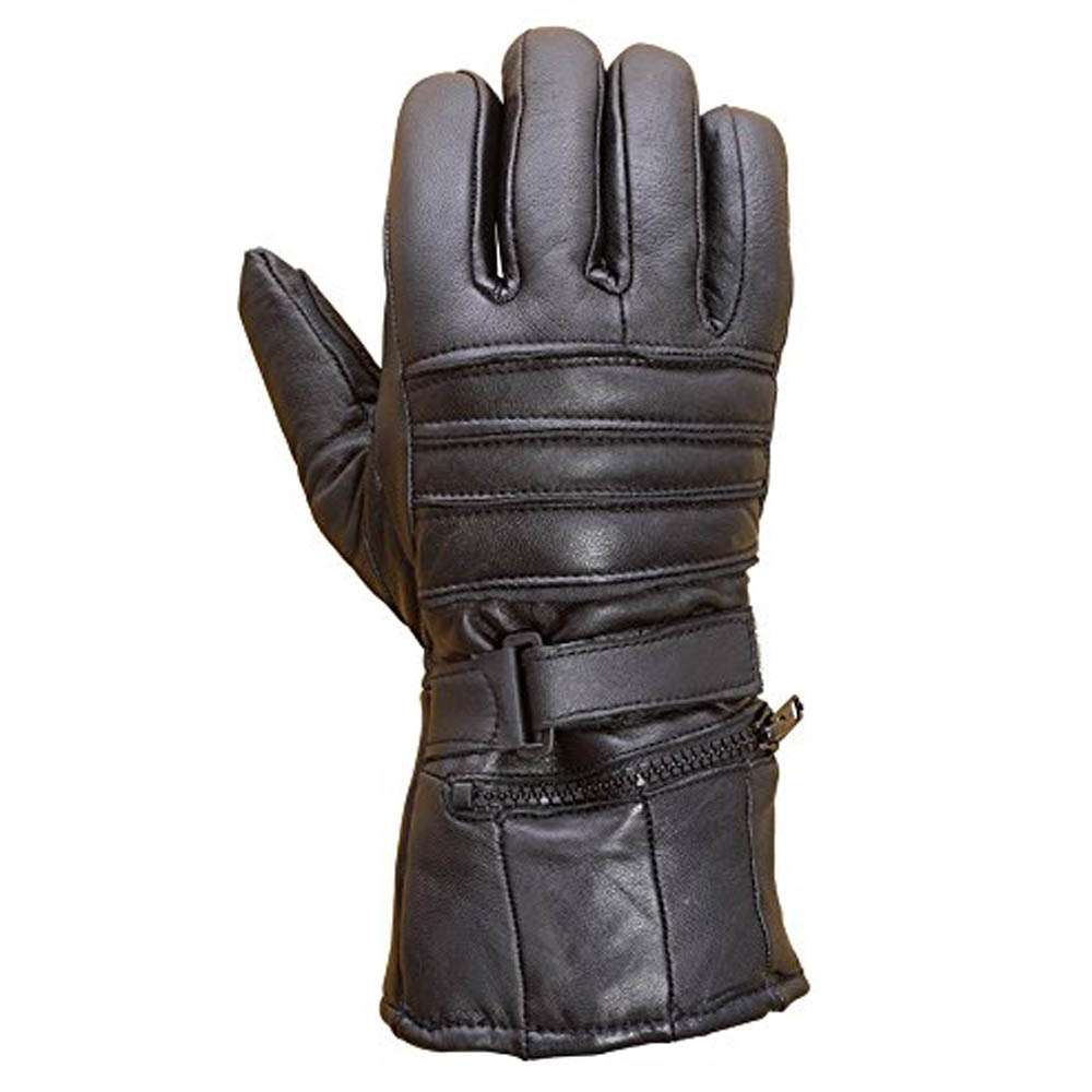 Men's Premium Leather Winter Motorcycle Riding Gloves