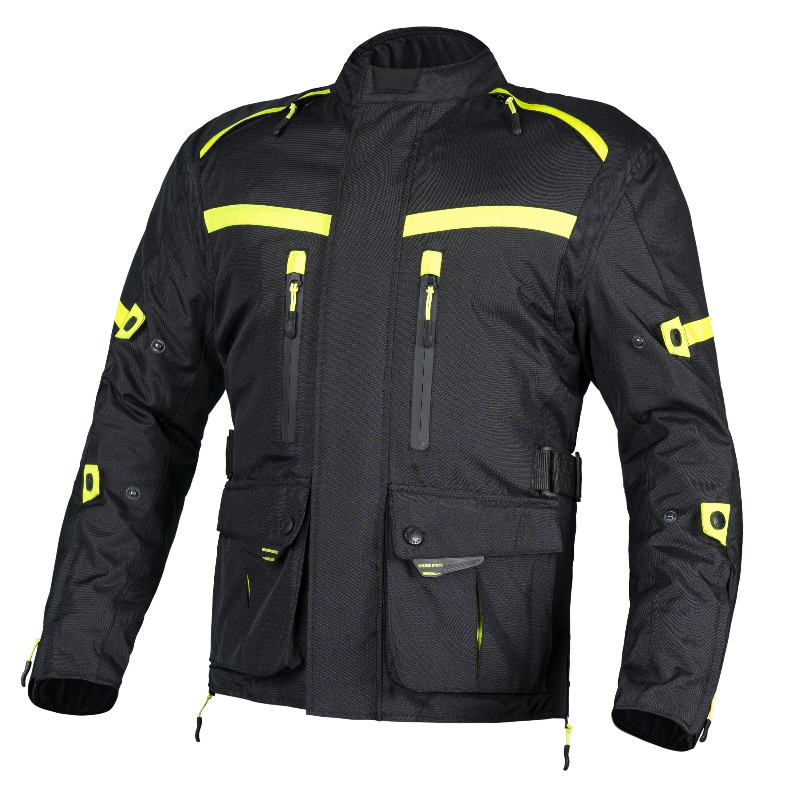 WICKED STOCK Motorcycle Jacket for Men-Adventure Motorcycle Jacket-CE LEVEL2 Armor-Motorcycle Jacket Men-4 Season Waterproof