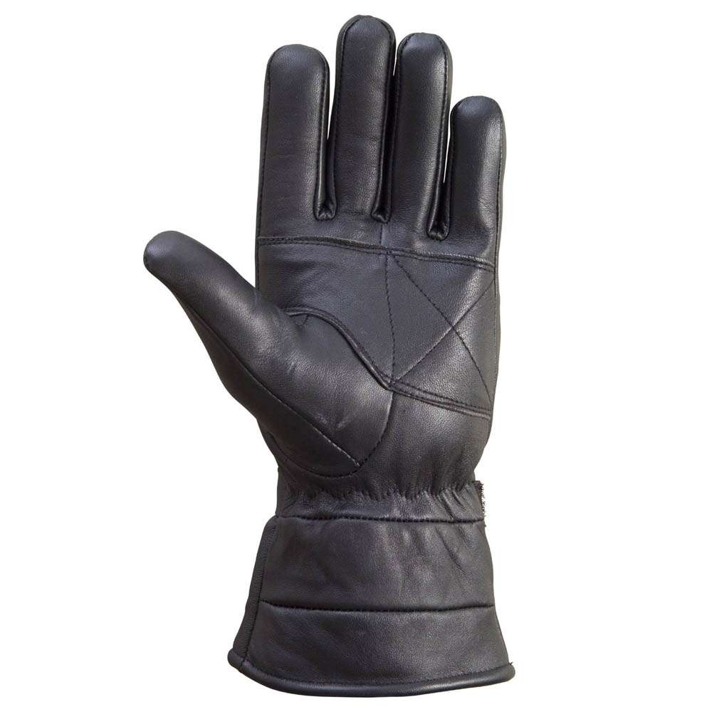 Men's Leather Biker Winter Gloves